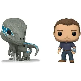 Funko Jurassic World Dominion Velociraptor Blue & Beta 9 cm Sammelfigur