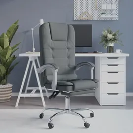 vidaXL Bürostuhl mit Massagefunktion Stoff Dunkelgrau