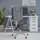 vidaXL Bürostuhl mit Massagefunktion Stoff Dunkelgrau