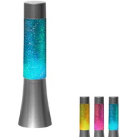 Cepewa LED Lavalampe Glitter mit Farbwechsel Partylicht Glitzerlampe batteriebetriebenes Stimmungslicht