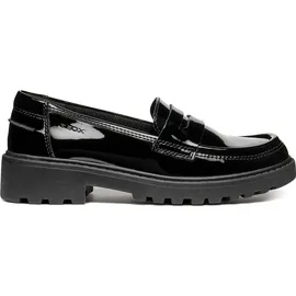 GEOX J Casey Girl C Moccasin, Black, 36 EU