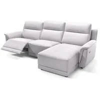 Sofanella Ecksofa Leder MALITO, Eckcouch, Ecksofa, Sitzecke, Polsterecke, Leder Sofas, Ledersofa weiß
