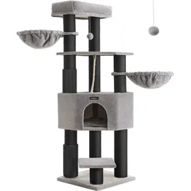 Songmics Kratzbaum 50 x 50 x 160 cm taubengrau-schwarz