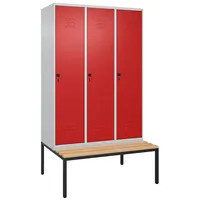 C+P Garderobenschrank ""Classic Plus"", Abteilbreite 40 cm, mit Sitzbank,
