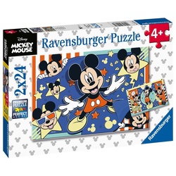 Ravensburger Puzzle »2 x 24 Teile Ravensburger Kinder Puzzle Mickey Mouse Film ab! 05578«, 24 Puzzleteile