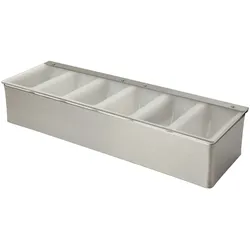 Scandic Bar Zutatenbehälter mit 6 Einsätze, Stahl, 45x14cm