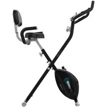 Cecotec Klappbare Heimtrainer mit Rückenlehne DrumFit X-Bike Neo Pro. LCD-Bildschirm, variable magnetische Widerstandseinstellung, bequemer Sattel und Seitengriffe, Tablet-Halterung und Räder