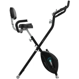 Cecotec Klappbare Heimtrainer mit Rückenlehne DrumFit X-Bike Neo Pro. LCD-Bildschirm, variable magnetische Widerstandseinstellung, bequemer Sattel und Seitengriffe, Tablet-Halterung und Räder