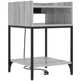 vidaXL Nachttisch mit Regal Grau Sonoma 40 x 40 x 61 cm Holzwerkstoff