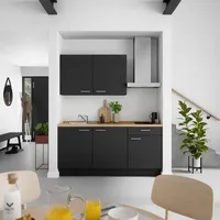 Nobilia Küchenzeile Touch I 180 cm schwarz
