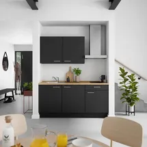 Nobilia Küchenzeile Touch I 180 cm schwarz