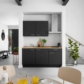 Nobilia Küchenzeile Touch I 180 cm schwarz