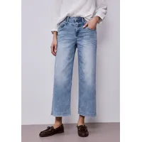STREET ONE High Waist Wide Leg Jeans im Loose Fit Light Blue wash 28 - 28W / 26L
