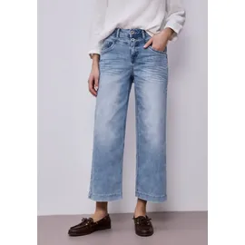 STREET ONE High Waist Wide Leg Jeans im Loose Fit Light Blue wash 28 - 28W / 26L