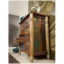 Massivmoebel24 Kommode 80 x 85 x 42 cm Mehrfarbig