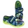 Fischer Markenschuh Klett-Hausschuh Blau 28
