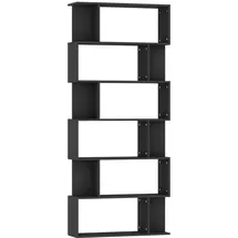 vidaXL Bücherregal 80 x 24 x 192 cm Schwarz