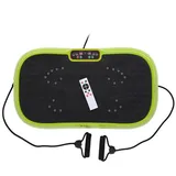 HMS Vibrationsplatte Massageplatte Rüttelplatte Vibrationstrainer mit Druckpunktmatte, 200,00 W, 3 Intensitätsstufen, mit funktioneller Fuß-Magnettherapie grün