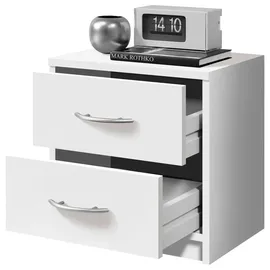 SchlafKONTOR Nachtkommode weiß Dekor - MyTogo535