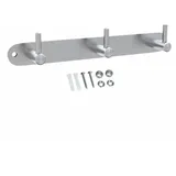 Intirilife Edelstahl Garderobenleiste Modell B - 3 Haken - 22 x 4.2 cm - Kleiderhaken Garderobe Hakenleiste in 5 verschiedenen Designs