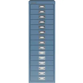 BISLEY MultiDrawerTM L3915 Schubladenschrank blau 15 Schubladen 27,8 x 38,0 x 85,7 cm