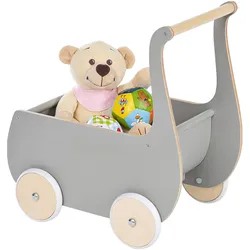 Pinolino Puppenwagen Mette aus Holz, grau