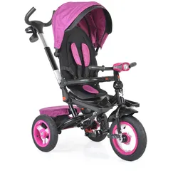 Tricycle, Dreirad Jockey Gummireifen Musik Sitz drehbar Schubstange verstellbar lila