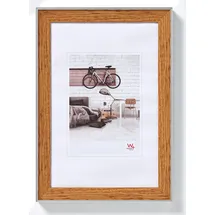 walther + design walther design Bilderrahmen buche 30 x 40 cm mit silberne Außenkante, Bohemian Designrahmen EN040P