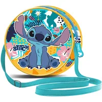 Disney Unisex Kids Runde Schultertasche, Türkis Lilo und Stitch