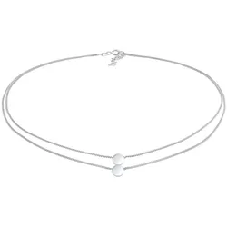 Elli Choker Layering Disc Kreis Geo 925 Silber silberfarben Damen 