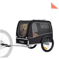 TIGGO Fahrradhundeanhänger Tiggo VS Classical Hundeanhänger Fahrradanhänger für Hunde bis 30 kg, Geeignet für einen Hund bis 30 kg oder mehrere kleine Hunde. schwarz