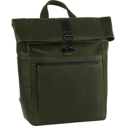 Leonhard Heyden Den Haag Rucksack Leder 40 cm Laptopfach oliv