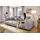 s-style möbel BIGSOFA Levana 5 Sitzer Hellgrau Cord-Stoff