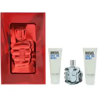 Diesel Only The Brave 3 Piece Gift Set: EDT 75ml - 2 X Shower Gel 75ml Men Spray