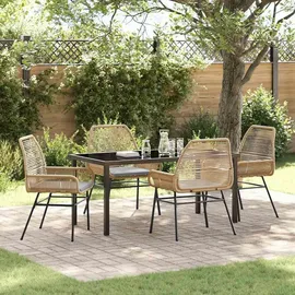 vidaXL Garten Essgruppe 5-tlg. Braun
