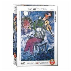 EUROGRAPHICS Puzzle Der blaue Geiger von Marc Chagall, 1000 Puzzleteile bunt