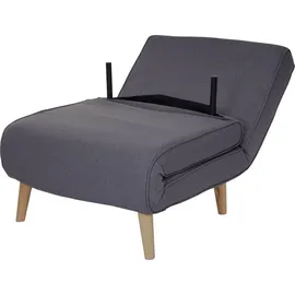 Mendler Schlafsessel HWC-D35 Stoff/Textil 0 x 0 x 0 cm Grau mit Schlaffunktion