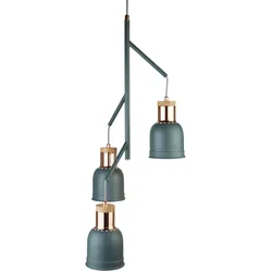 Vintage Hänge Leuchte kupfer Decken Strahler grau matt Pendel Retro Leuchte