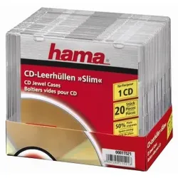 Hama CD-ROM Slim Box - Slim Jewel Case für Speicher-CD - Kapazität: 1 CD - durch