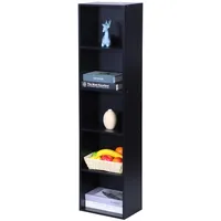 Relaxdays Bücherregal 32 x 132 x 24 cm Schwarz
