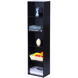Relaxdays Bücherregal 32 x 132 x 24 cm Schwarz