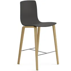 Arper Aava 02 Barhocker, höhe 65 cm, kunststoff, eiche natur / schwarz #7607
