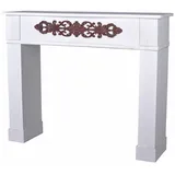 Kaminverkleidung Dekokamin Weiss Kaminkonsole Kaminumrandung Shabby Holzkamin