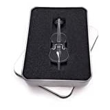 Onwomania Bass Cello Violine Geige in Schwarz USB Stick in Alu Geschenkbox 64 GB USB 3.0