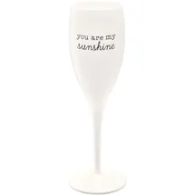 Koziol Glas mit Spruch CHEERS No. 1, bruchsicheres und stoßfestes Sektglas, aus thermoplastischem Material, isoliert 4x besser als Glas, 100 ml, 1 Stück