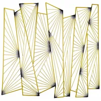 KUNSTLOFT Wanddeko, Gold, Metall, 100x100x3 cm, Dekoration, Skulpturen &
