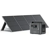 AFERIY Stromerzeuger 800W Tragbare Powerstation, 512Wh Akku, für Camping, Notfälle, 0,8 in kW, (2-tlg), mit LCD-Anzeige, 5 Anschlüsse