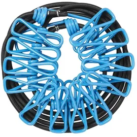 PRO PLUS Wäscheleine elastisch mit 12 Wäscheklammern