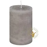 Rustic Kerzen Rustik Kerze Nordische Reifkerzen Ø 80 x 200 mm dunkel-flachs