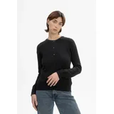 Mela Feinstrick Cardigan NAMEEN Schwarz XL